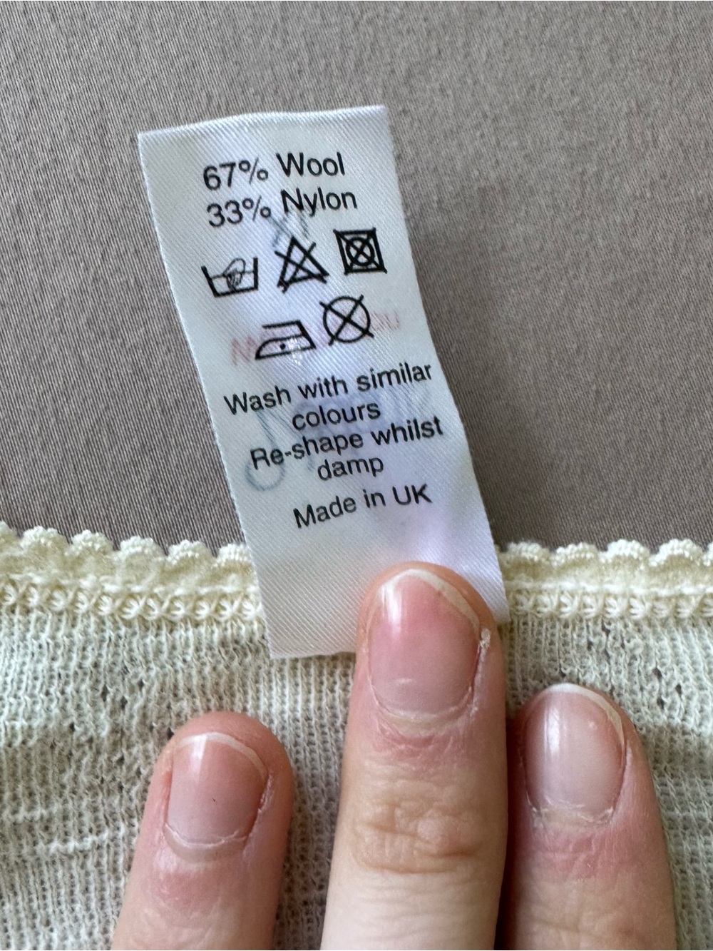 Vintage Wool Blend Pointelle Knit Tank - Picture 5 of 7